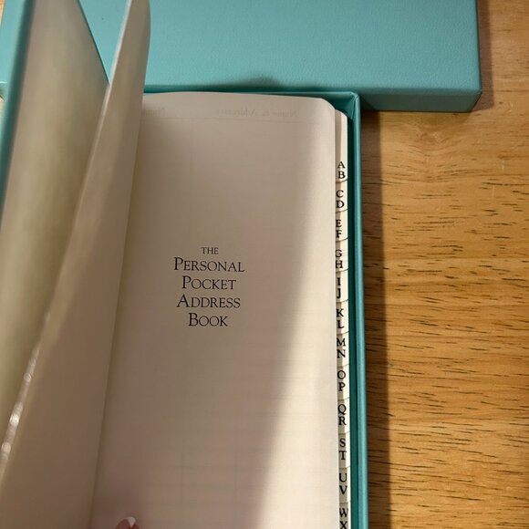 NIB Tiffany & Co. Tiffany Blue Leather Style AB6 Personal Pocket Address Book - Picture 5 of 11